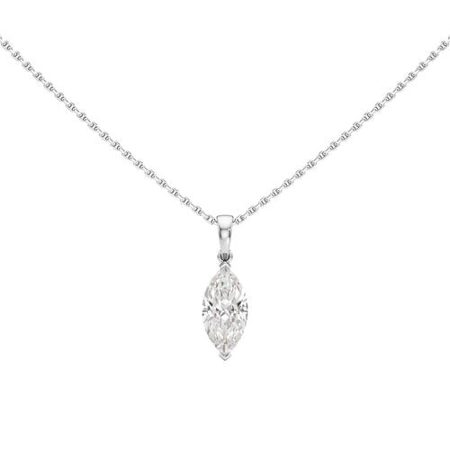 2Ct Marquise Shape,Solitaire Pendants