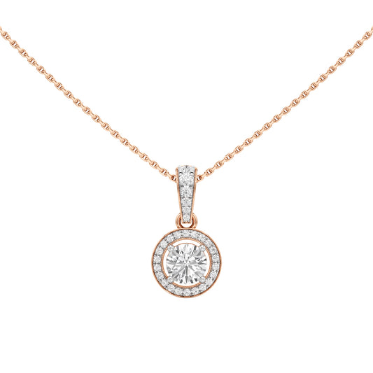 Jovianne 1.25Ct Concentric Round Cut Halo Pendant