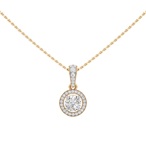 Jovianne 1.25Ct Concentric Round Cut Halo Pendant