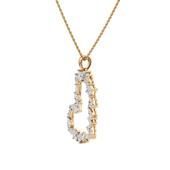 Galatea 2Ct Mix Shape Heart Style Fancy Pendant