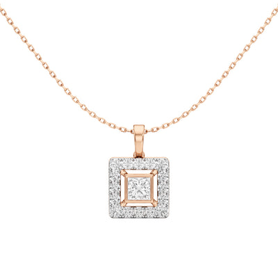 Alyndra 1.50Ct Princess Cut Halo Pendant