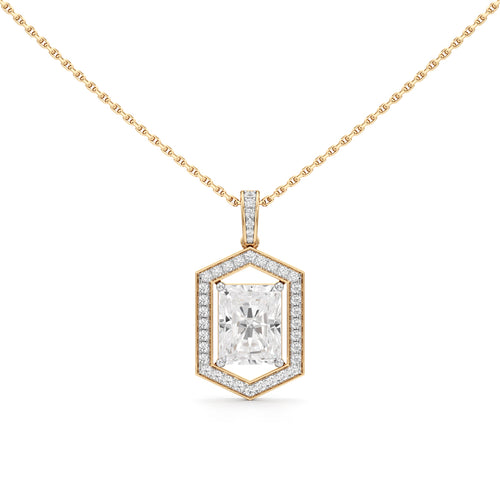Valara 3.25Ct Radiant Cut Halo Pendant