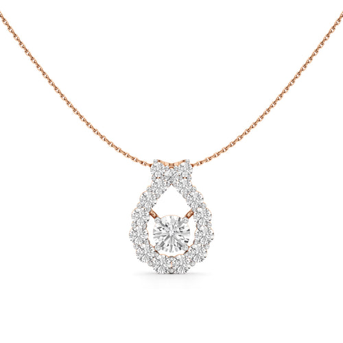 Uma 2.5Ct Open Circle Round Cut Fancy Pendant