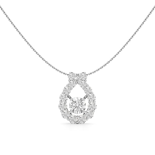 Uma 2.5Ct Open Circle Round Cut Fancy Pendant