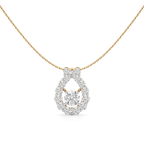 Uma 2.5Ct Open Circle Round Cut Fancy Pendant