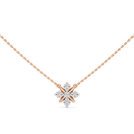 Hush Floral Round Cut Delicate Pendant
