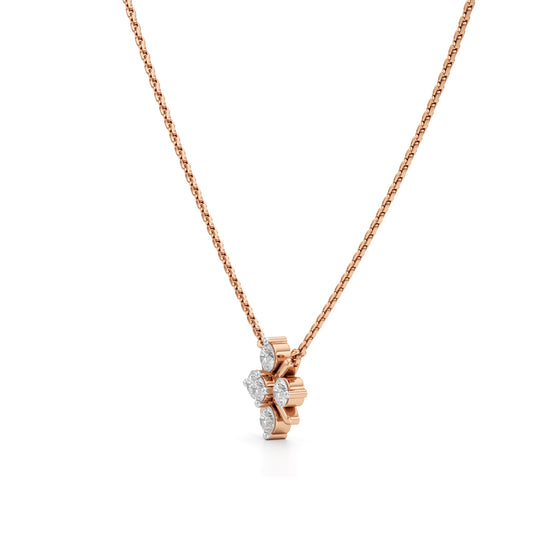 Hush Floral Round Cut Delicate Pendant