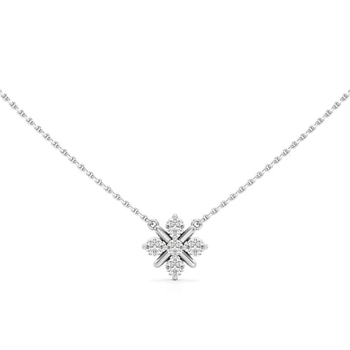 Hush Floral Round Cut Delicate Pendant