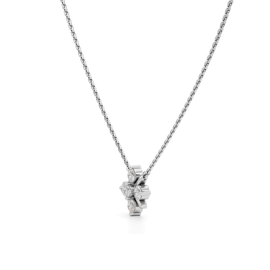 Hush Floral Round Cut Delicate Pendant