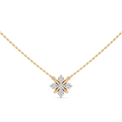 Hush Floral Round Cut Delicate Pendant