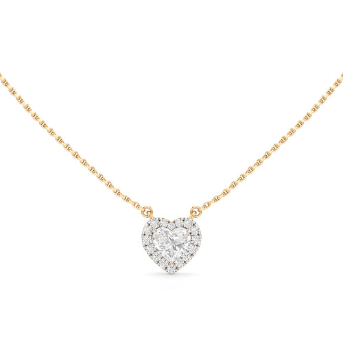 Etherea Heart Cut Halo Pendant