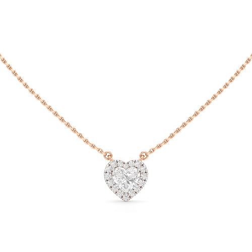 Etherea Heart Cut Halo Pendant