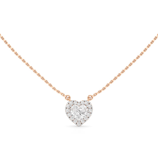 Etherea Heart Cut Halo Pendant