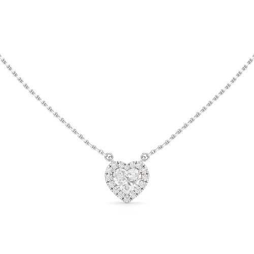 Etherea Heart Cut Halo Pendant