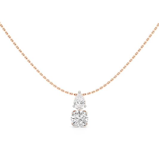 1.50Ct Round Shape Gold Fancy Pendant