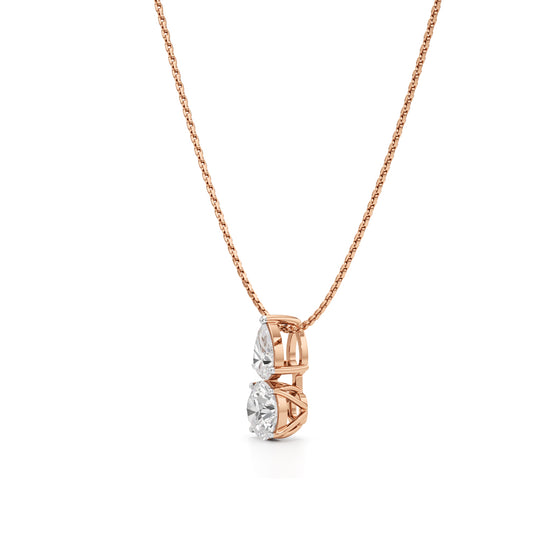 1.50Ct Round Shape Gold Fancy Pendant