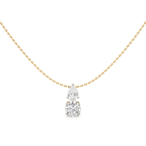 1.50Ct Round Shape Gold Fancy Pendant