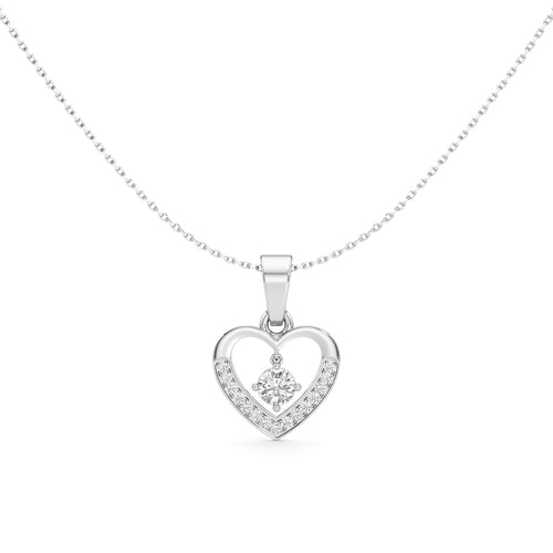 1.00Ct Round Shape Gold Casual Glow Pendant