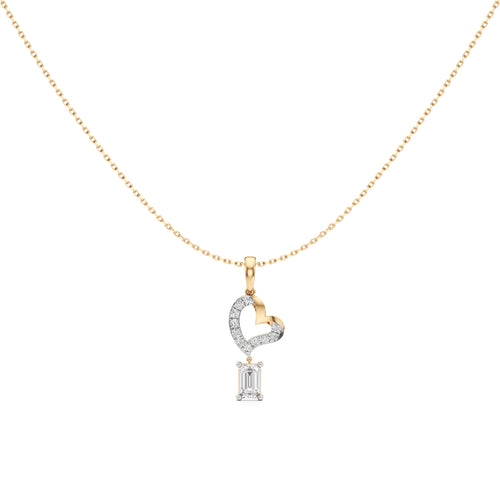 1.00Ct Emerald & Round Glow Pendant
