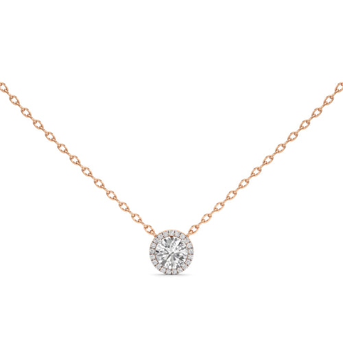 1.75Ct Round Glimmer Halo Pendant