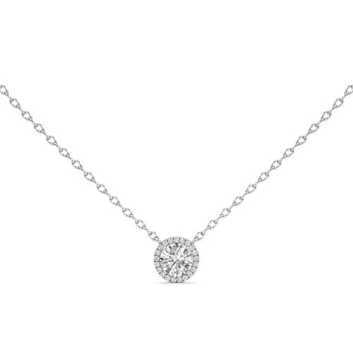 1.75Ct Round Glimmer Halo Pendant
