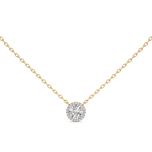 1.75Ct Round Glimmer Halo Pendant