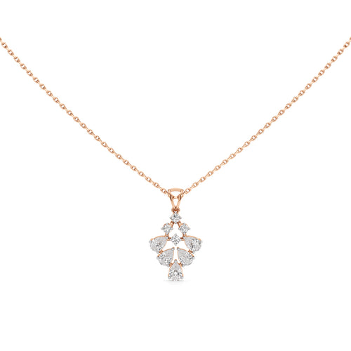 1.00Ct Pear & Round Gleam Pendant