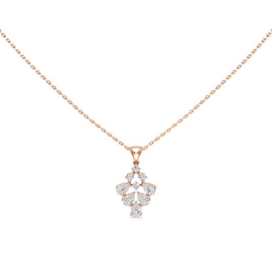 1.00Ct Pear & Round Gleam Pendant