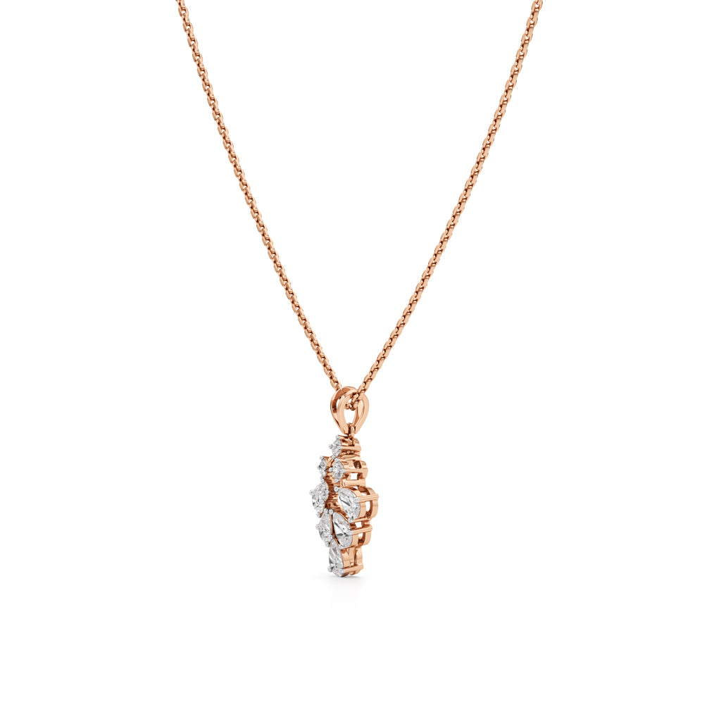 1.00Ct Pear & Round Gleam Pendant