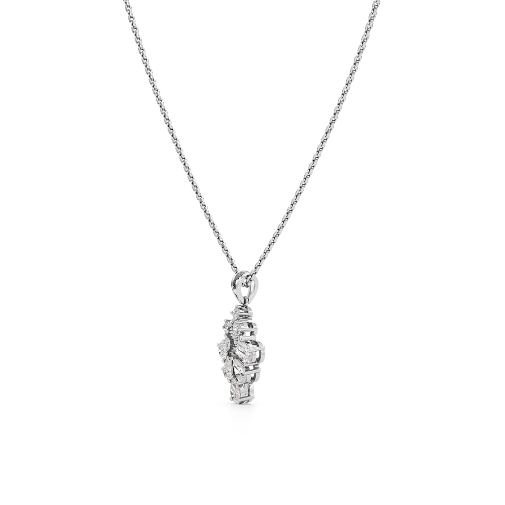 1.00Ct Pear & Round Gleam Pendant