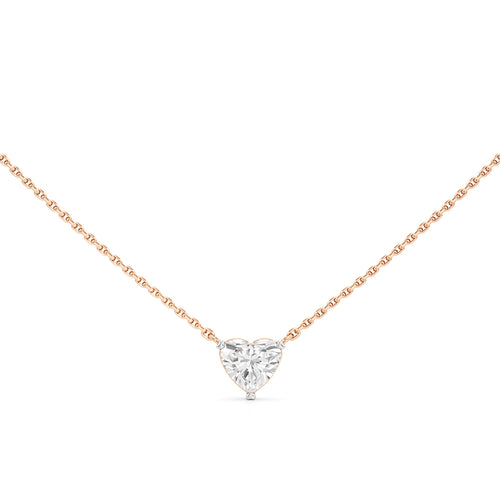 1.00 Ct Heart Shape Solitaire Pendant