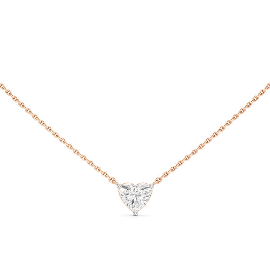 1.00 Ct Heart Shape Solitaire Pendant