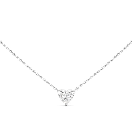 1.00 Ct Heart Shape Solitaire Pendant