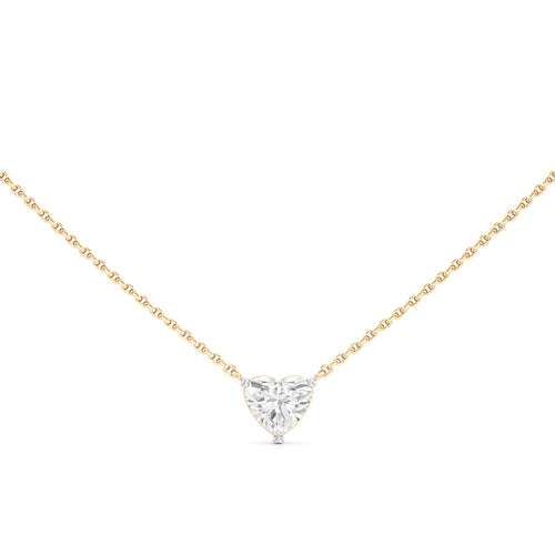 1.00 Ct Heart Shape Solitaire Pendant