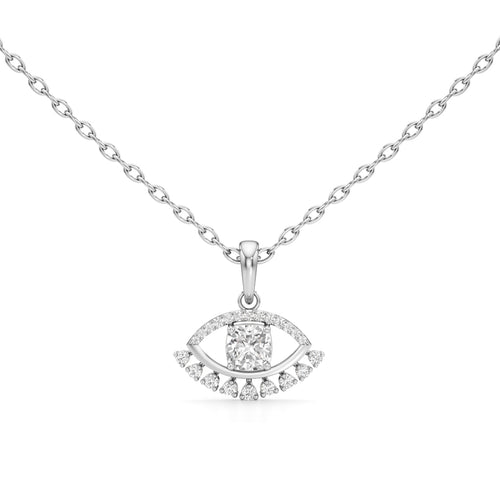 1.00Ct Iconic Eye-Shaped Gold Fancy Pendant