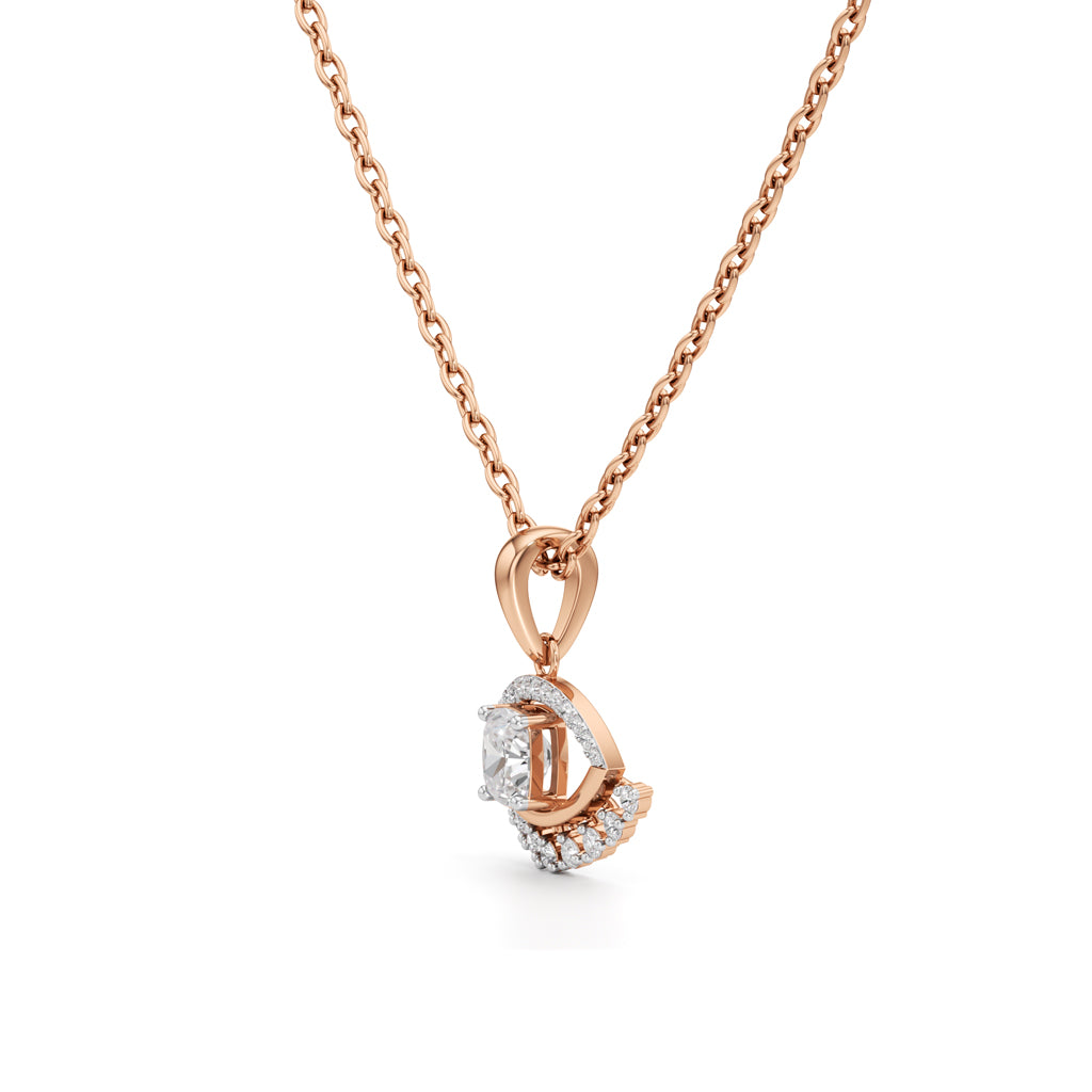 1.00Ct Iconic Eye-Shaped Gold Fancy Pendant