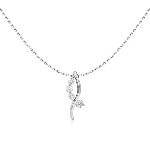 Elara Diamond Curve Pendant Necklace