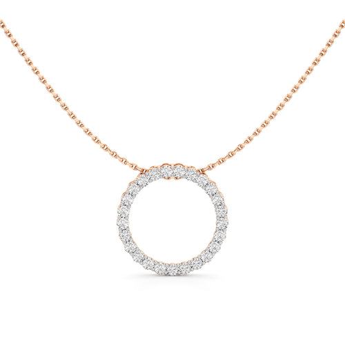 Eterna Circle Diamond Pendant Necklace