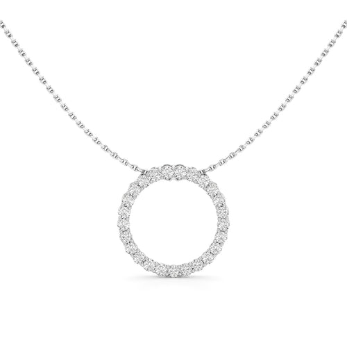 Eterna Circle Diamond Pendant Necklace