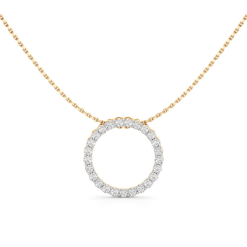 Eterna Circle Diamond Pendant Necklace