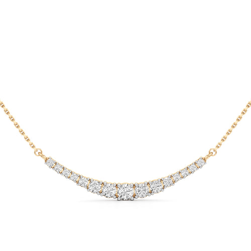 Celesta Curve Diamond Necklace