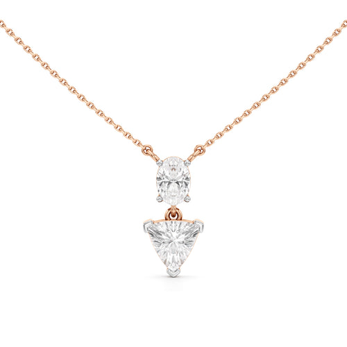 Aurora Trilliant Drop Necklace