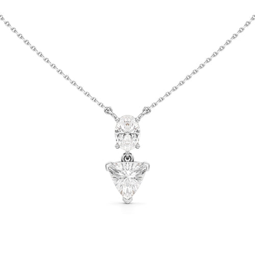 Aurora Trilliant Drop Necklace