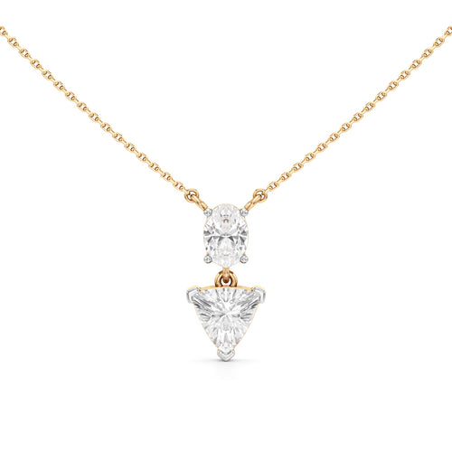 Aurora Trilliant Drop Necklace