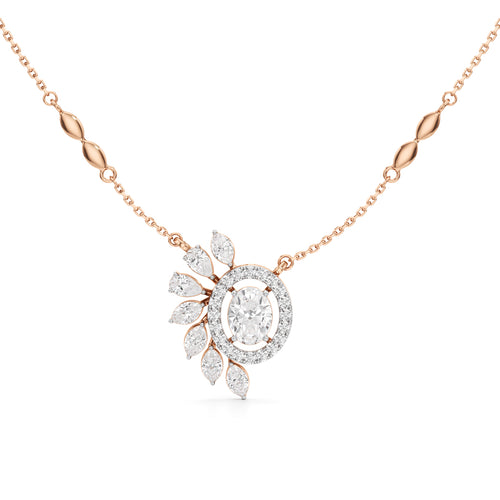 Celestia Bloom Diamond Pendant Necklace