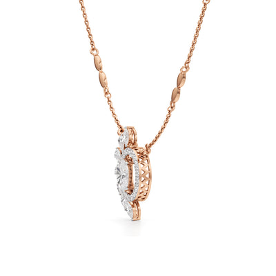 Celestia Bloom Diamond Pendant Necklace