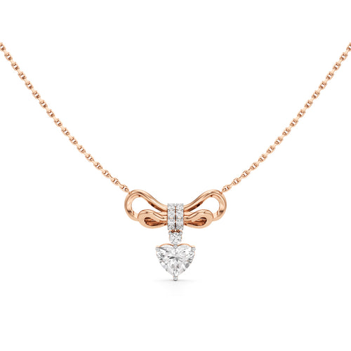 Amorette Heart Diamond Pendant Necklace