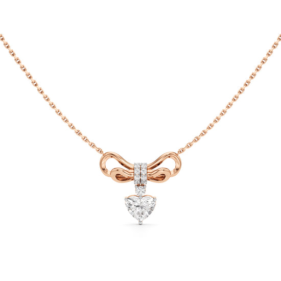 Amorette Heart Diamond Pendant Necklace