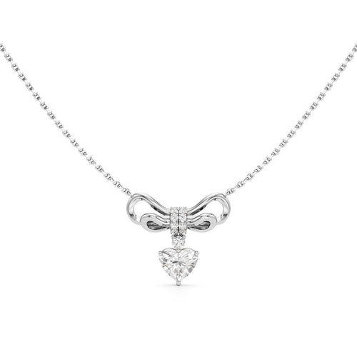 Amorette Heart Diamond Pendant Necklace