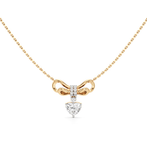 Amorette Heart Diamond Pendant Necklace